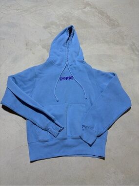Poppi x target Blue Pullover Hoodie sweatshirt XS